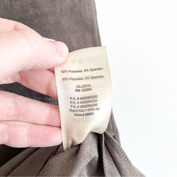 Aritzia Wilfred Free Nori Faux Suede Shift Dress Taupe Vegan Women's XS - Picture 6 of 9